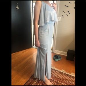 #Levkoff floor length chiffon mist dress